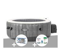 Kit spa gonflable PureSpa Baltik - Rond, bulles, 4 places, avec 6 filtres et kit de traitement brome