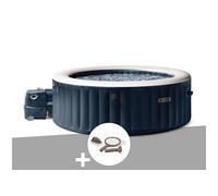 Kit spa gonflable Intex PureSpa Blue Navy rond Bulles 4 places + Kit d'entretien