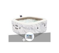 Kit spa gonflable Intex PureSpa Calacatta carré Bulles 4 places + 6 filtres