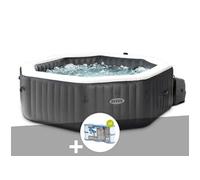 Kit spa gonflable Intex PureSpa Carbone octogonal Bulles et Jets 4 places + 12 filtres