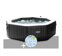 Kit spa gonflable PureSpa Carbone octogonal Bulles et Jets 6 places + 5 kg de sel
