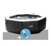 Kit spa gonflable Intex PureSpa Carbone octogonal Bulles et Jets 6 places + Aspirateur