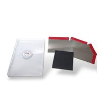 Kit Spatules Inox de Finition Joints - Outillage Carreleur 2.0 | 5 Spatules Acier Inox + Cale de Pression | Étui Rigide Transparent | Outil Lissage Silicone & Carrelage Pro
