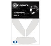 Kit Spécial Autocollants Stickers Réfléchissants pour Casque Moto LS2 Valiant - Adhésif Blanc de Signalisation Homologués Normes Française - Visibilité de Nuit