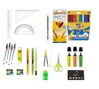 Kit Spécial Collège Fournitures Scolaires 22 Pièces + 1 Index Adhésif Blumie (Vert)