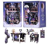 Kit Spilay Book Nook pour adultes, kit de maison miniature faite à la main 3D pour adultes avec lumières LED, cadeau unique pour anniversaire, Noël, Saint-Valentin - SP01