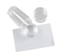 Kit Stamper Nail - Tampon transparent en silicium avec grattoir | Outil de débutant | Nail de gelée de bricolage durable | Nouveauté décor