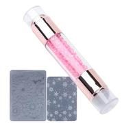 Kit Stamper Nail, timbre d'ongle,Stylos d'estampage à la maison - Décoration de strass de strass doubles stylos à empreindre les stylos pour la manucure Salon à la maison Femmes Girls