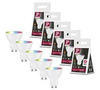 Kit Standard 230 V Réflecteur LED GU10 5x350lm 5x4,8W RGBW+ gradable Blanc dépoli blanc