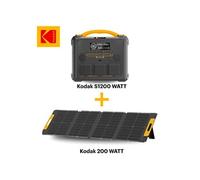 Kit Station d'Energie Portable S1210 + Panneau Solaire 200W - Batterie 1102Wh - Multiport&Prises - Idéal pour Camping Urgence