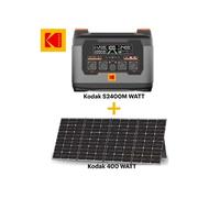 Kit Station d'Énergie Portable - KODAK - S2400 - Batterie 2047Wh - Panneau Solaire 400W - Micro-onduleur 800W
