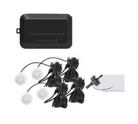 Kit Stationnement pour Voiture Indicateur Alerte Sonore Secours Système Sonde 4 × 22 Mm 12 V 8 Couleurs Caméras Recul Voiture(Blanc)