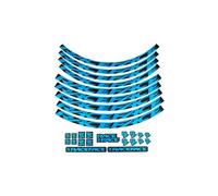 Kit stickers de roue race face bleu fluo