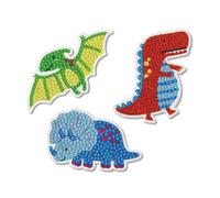 Kit Stickers Diamond Painting Dinosaures 5 À 8,5 Cm 3 Pièces
