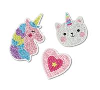 Kit stickers diamond painting Licorne 5,3 à 9 cm 3 pièces