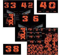 Kit stickers FOX - Fourche et amortisseur - Orange Factory