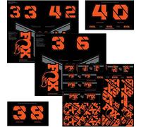 Kit stickers fox racing shox fourche et amortisseur orange factory