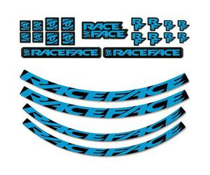 Kit Stickers Race Face - large Bleu