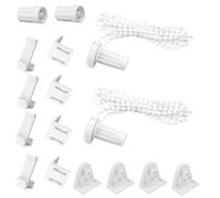 Kit Stores Enrouleurs,2 Sets Fixations pour Store Enrouleur 17mm Raccords et Supports Chaînette, Pièces de Rechange pour Mécanisme à Rouleau Compatible Stores Fenêtre et Baie Vitrée