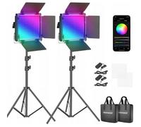 Kit studio photo - NEEWER - RVB 660 Pro - 2 x Barn Light 50 W - 3200-5600 K - 2 x Pieds