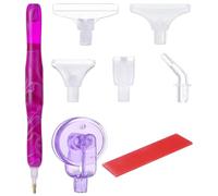 Kit stylo 5D peinture diamant résine avec colle d'argile, 5 têtes de cueillette de 5 formes, pour bricolage peinture diamant DIY