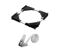 Kit Superposition Lave Linge SèChe Linge Support de Machine à laver multifonctionnel, lave-linge et sèche-linge empilables réglables, support séchage extensible Kit Empilage Machine à Laver(Black)