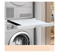 Kit Superposition Lave Linge SèChe Linge Support de rangement for Machine à laver, Kit d'empilage for sèche-linge, connecteur extractible for Kit Empilage Machine à Laver(White)