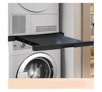 Kit Superposition Lave Linge SèChe Linge Support de rangement for Machine à laver, Kit d'empilage for sèche-linge, connecteur extractible for Kit Empilage Machine à Laver(Black)