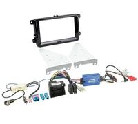 Kit support 2DIN Adaptateur SWC antenne compatible avec VW Seat Skoda Noir brill