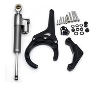 Kit Support Amortisseur Barre Commande Stabilisatrice Amortisseur Direction CNC Moto avec Kit Fixation pour Suzuki GSXS1000GX 2024 Stabilisateur D'amortisseur(Ensemble 6)