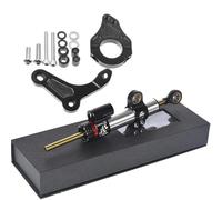 Kit Support Amortisseur Support Fixation Amortisseur Direction CNC Moto pour Yamaha XMAX300 XMAX250 2017-2024 Amortisseur Réglable Stabilisateur D'amortisseur(Ensemble 21)