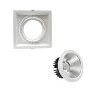 Kit Support AR111 Encastrable Orientable avec Ampoule LED 20W - Blanc Froid 6000K - 8000K