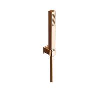 Kit Support Carre + Douchette Carre Or Rose Brosse Robinetterie HYDROTHERAPIE - CRISTINA ONDYNA PD64634P