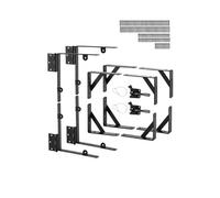 VEVOR Support d'angle de portail anti-affaissement en fer, kit quincaillerie de cadre porte, 2 ensembles, avec corde de verrouillage à loquet, verrou à loquet, pour porte hangar, portail corral, noir