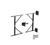 VEVOR Support d'angle de portail anti-affaissement en fer, kit quincaillerie de cadre porte, avec loquet de verrouillage, corde de verrouillage à loquet, pour porte de hangar, portails de corral, noir