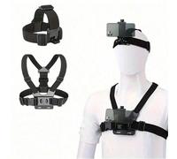 Kit support de caméra/téléphone monté sur la poitrine, stabilisation d'image, prise de vue à la première personne, support de téléphone pour cyclisme en extérieur, support de caméra, ensemble de suppo