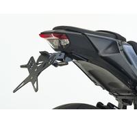 Kit support de plaque d’immatriculation PROTECH avec réflecteur et éclairage de plaque en acier inoxydable/aluminium thermolaqué noir, noir