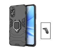 Kit Support Magnétique L Safe Driving Voiture + Coque 3X1 Military Defender pour Oppo A17 - Noir