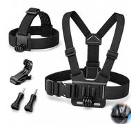 Kit Support Poitrine Caméra Action, Harnais Poitrine Compatible avec GoPro Hero 13 12 11 10 9 8 et AKASO EK7000 Crosstour Dragon Touch Campark Victure WOLFANG Harnais téléphone portable pour VLOG POV
