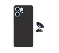 Kit Support Voiture Magnétique + Coque En Silicone Liquide PHONECARE Pour Oppo Reno14 F - Noir