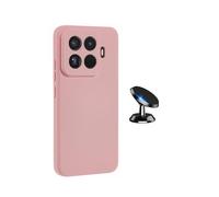 Kit Support Voiture Magnétique + Coque En Silicone Liquide PHONECARE Pour Xiaomi 15T Pro 5G - Rose
