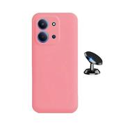 Kit Support Voiture Magnétique + Coque En Silicone Liquide PHONECARE Pour Xiaomi Redmi 15C 4G - Rose