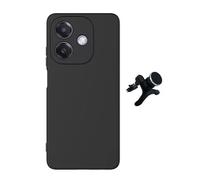 Kit Support Voiture Magnétique Renforcé + Coque Silicone Liquide Phonecare Pour Oppo A40M - Noir