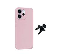 Kit Support Voiture Magnétique Renforcé + Coque Silicone Liquide PHONECARE Pour Oppo Reno15 F - Rose