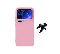 Kit Support Voiture Magnétique Renforcé + Coque Silicone Liquide PHONECARE Pour Xiaomi 17 Pro Max 5G - Rose
