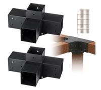 Kit Supports de Pergola-VEVOR-10x10 cm Support de Poteau Bois de Menuiserie-pour Tonnelles, Pergolas de Terrasse, Cabanes