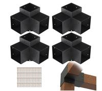Kit Supports de Pergola-VEVOR-270 x 270 x 202 mm-Support de Poteau Bois de Menuiserie-pour Tonnelles, Pergolas de Terrasse