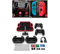 Kit supports poignées pour Manettes Nintendo Switch (OLED) 13-in-1 + Support de charge 4 manettes + Sacoche