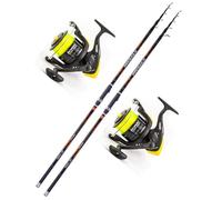 Kit Surfcasting Canne Promax 4,20 m 180 g ou 200 g + Moulinet Trabuc au choix (2 PROMAX 4,20 m 200 g + 2 trébuche SONIC 8000)
