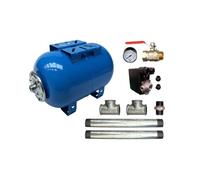 Kit Surpresseur Eau Horizontal 100l - 1 Pouces Avec Pressostat Et Manomètre